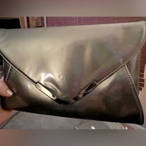 Forever 21 Silver Metallic Clutch